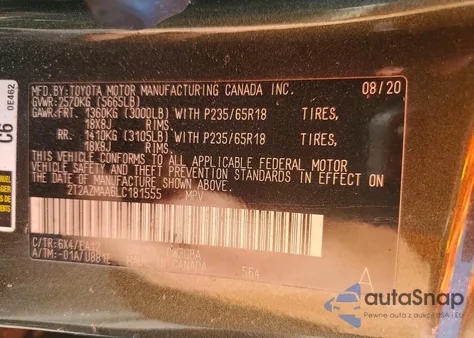 2020 Lexus Rx 350 Base from USA, damaged, VIN 2T2AZMAA6LC181555